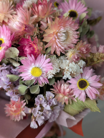 Pearly Pink Dried Flower Bouquet