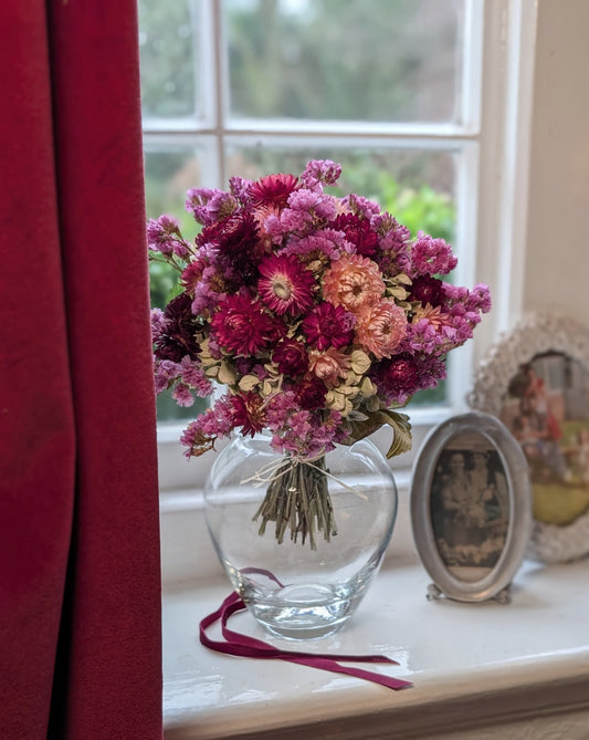 Ruby Rose Dried Flower Bouquet