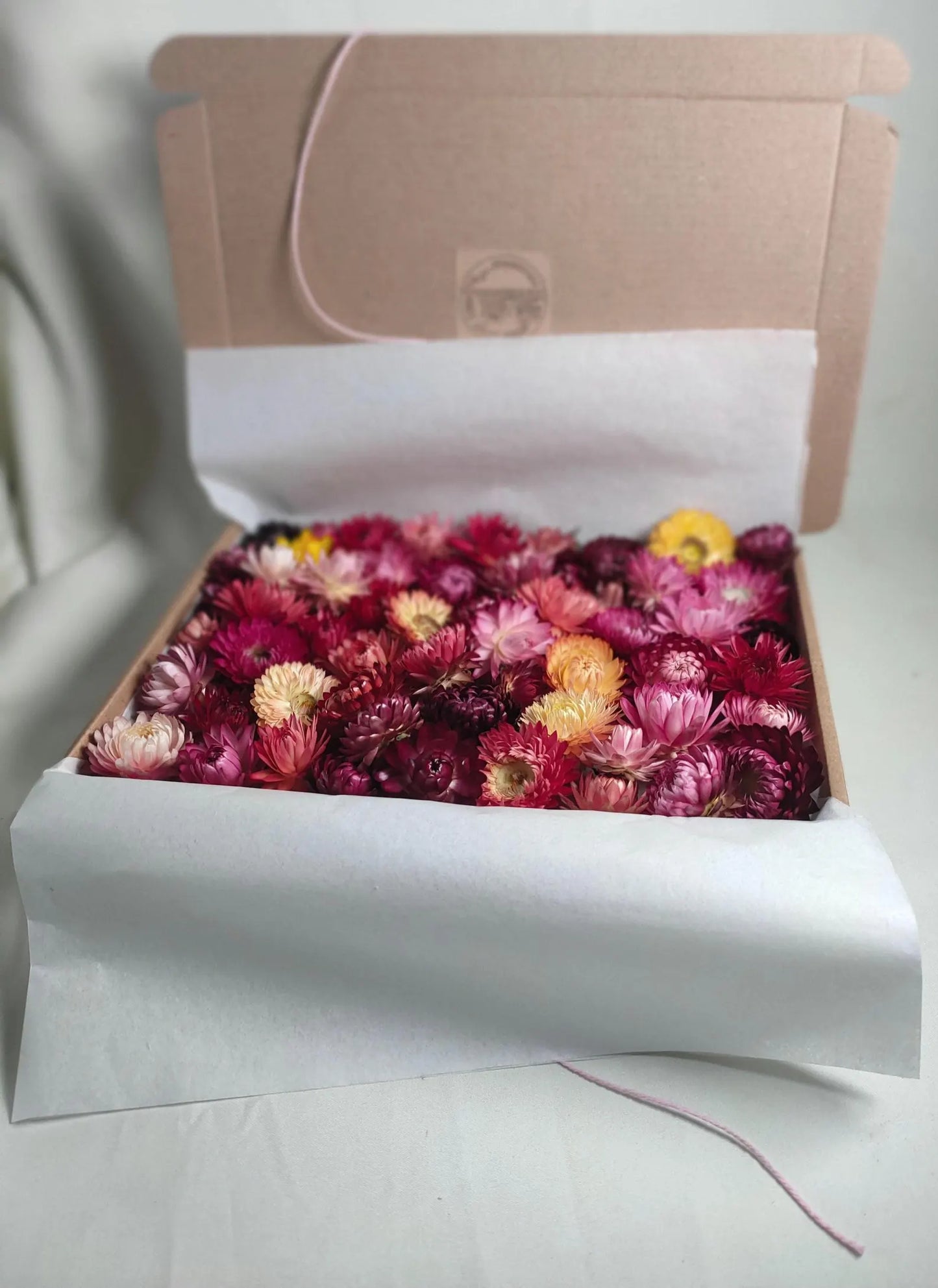 Box of mixed flower heads